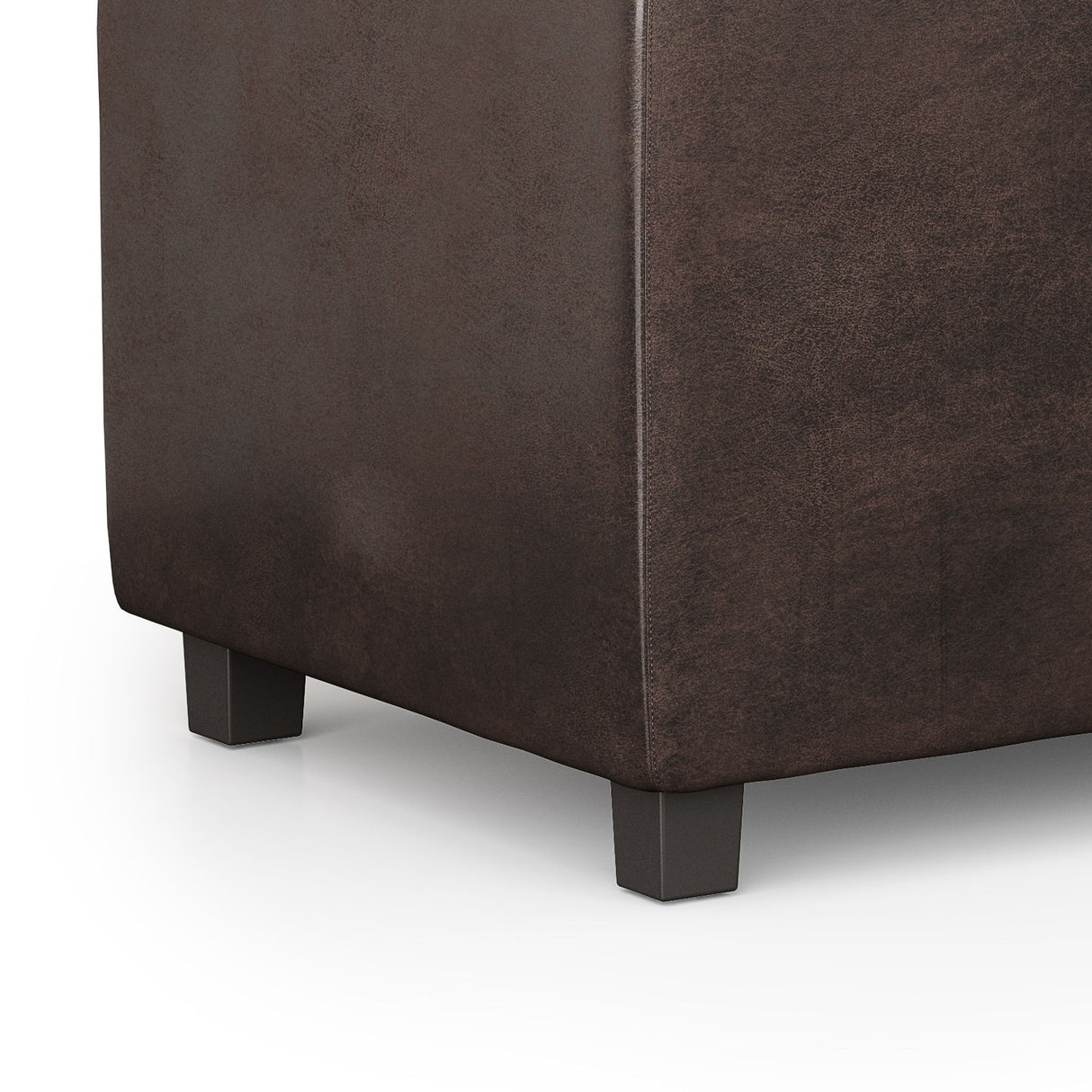 Avalon - Storage Ottoman - Distressed Brown by Simpli-Home | Bel Furniture