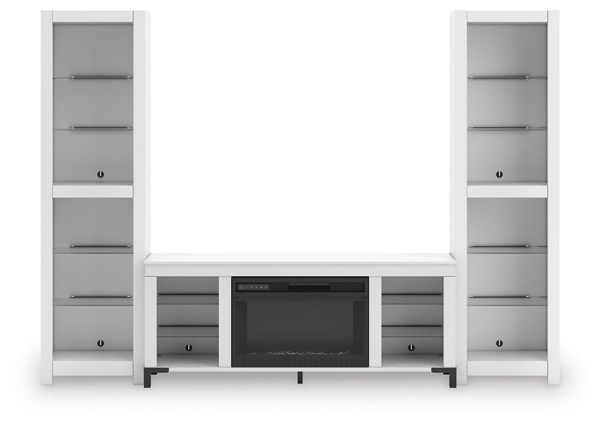 Brollevi - White - 3-Piece Entertainment Center by Signature Design by Ashley® | Bel Furniture