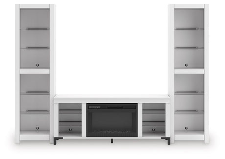 Brollevi - White - 3-Piece Entertainment Center by Signature Design by Ashley® | Bel Furniture