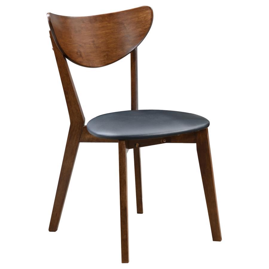 Jedda - Wood Dining Side Chair (Set of 2) - Dark Walnut And Black by CoasterEveryday | Bel Furniture