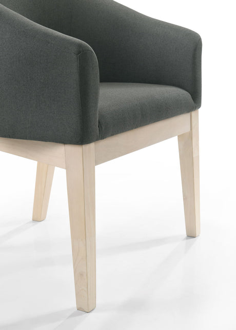 Neroli - Fabric Barrel Accent Chair (Set of 2) - Gray by Lilola Home | Bel Furniture