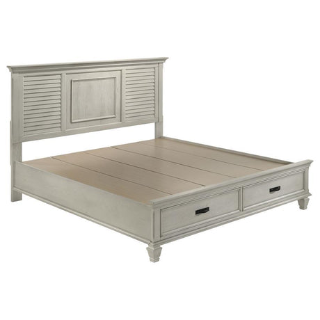 Franco - Wood Storage Panel Bed White by CoasterEssence | Bel Furniture
