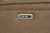 Glencroft - Power Reclining Loveseat With Console / Adjustable Headrest - Sahara