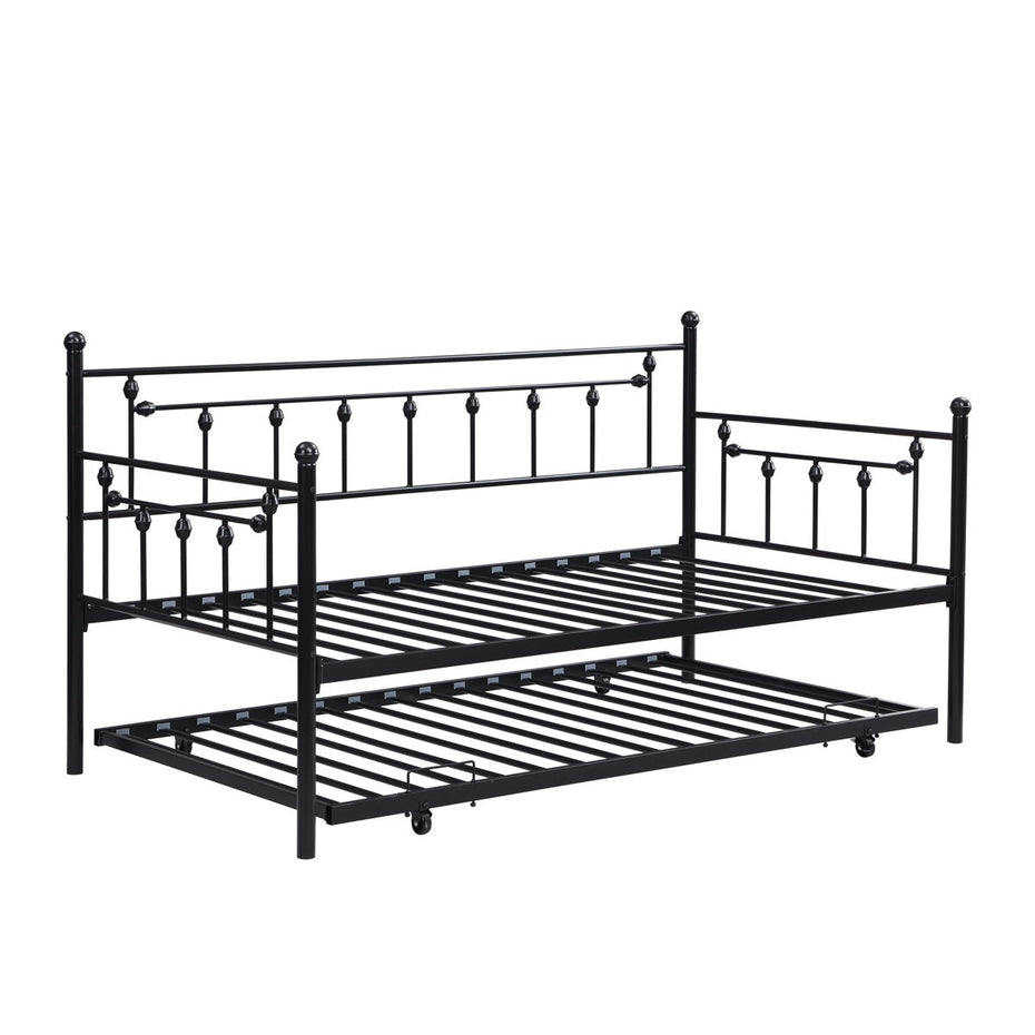 Twin Daybed With Trundle - Black