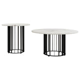 Haven - Round Marble Coffee Table Set by Coaster Fine Furniture | Bel Furniture