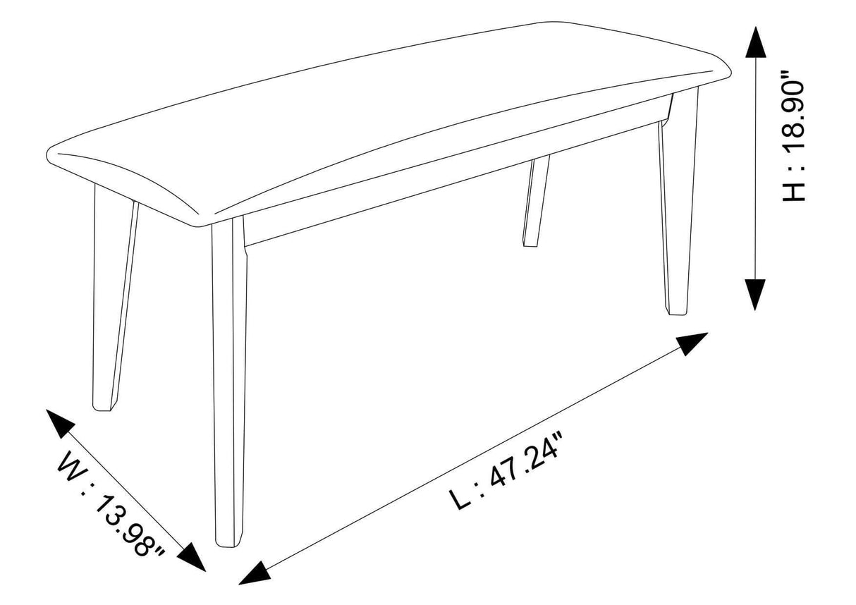 Carlos - Upholstered Bench by Ashcroft Furniture | Bel Furniture