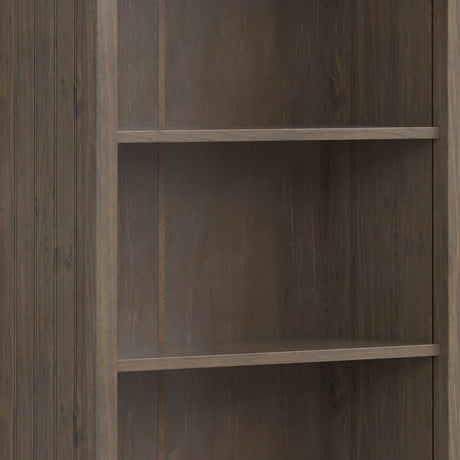 Lev - Bookcase - Smoky Brown by Simpli-Home | Bel Furniture