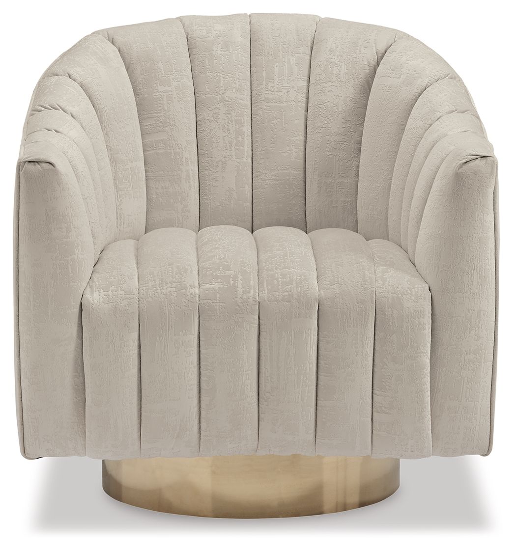 Penzlin - Swivel Accent Chair - Pearl