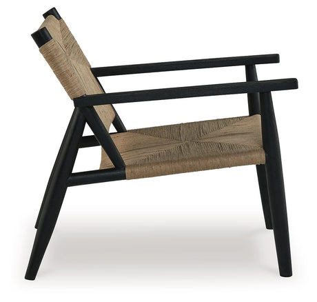 Halfmore - Black / Natural - Accent Chair by Signature Design by Ashley® | Bel Furniture