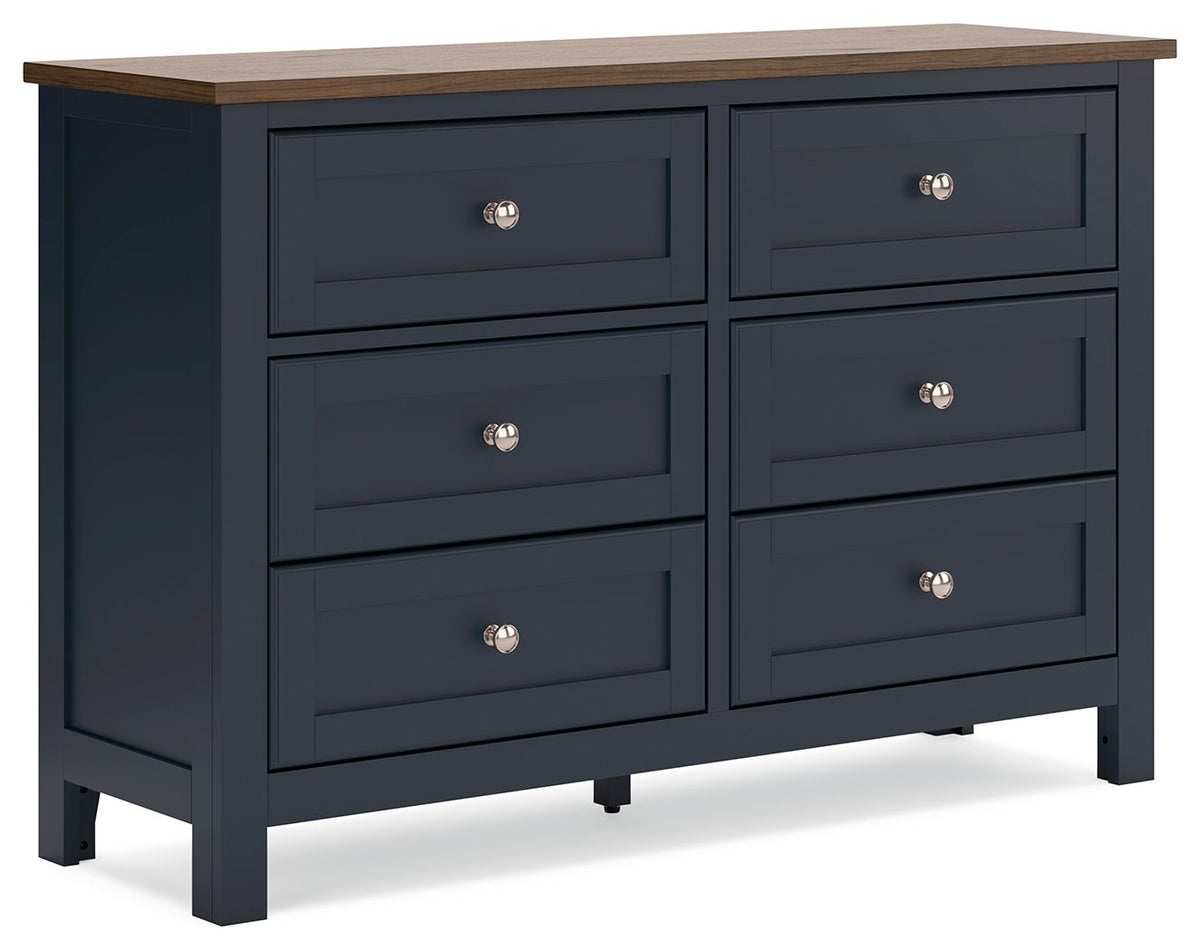 Landocken - Brown / Blue - Dresser by Signature Design by Ashley® | Bel Furniture