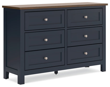 Landocken - Brown / Blue - Dresser by Signature Design by Ashley® | Bel Furniture