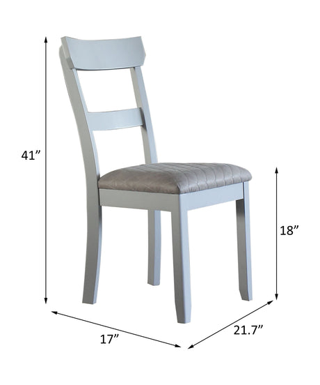 House Marchese - Two Tone Side Chair (Set of 2) - Gray / Pearl Gray by Urban Nest | Bel Furniture