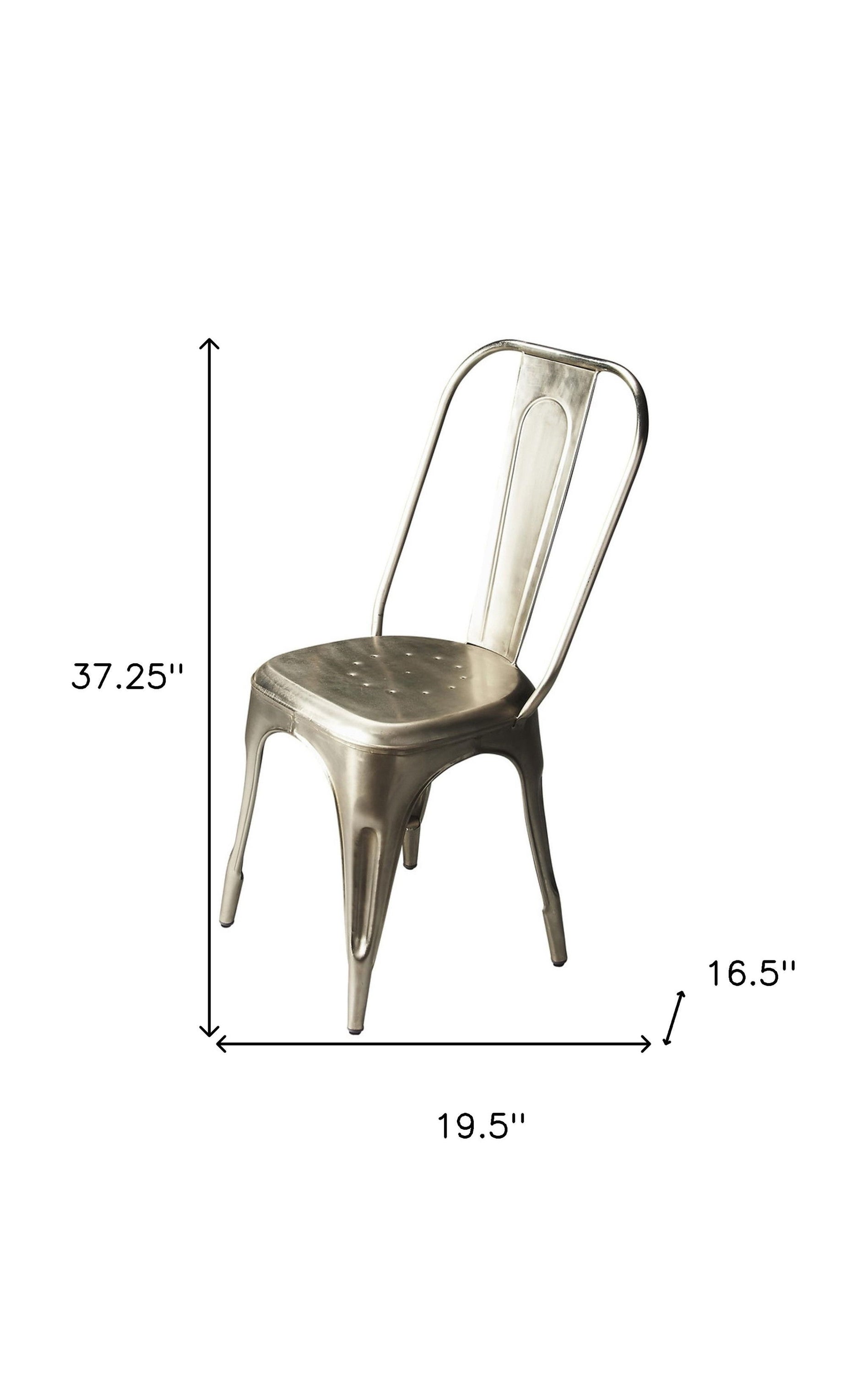 Iron Side Chair - Silver