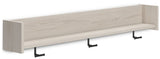 Socalle - Wall Mounted Coat Rack w/Shelf - Light Natural