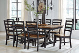 Wildenauer - Dining Room Set Dark Brown 9 Pc. Table, 8 Chairs by Signature Design by Ashley® | Bel Furniture