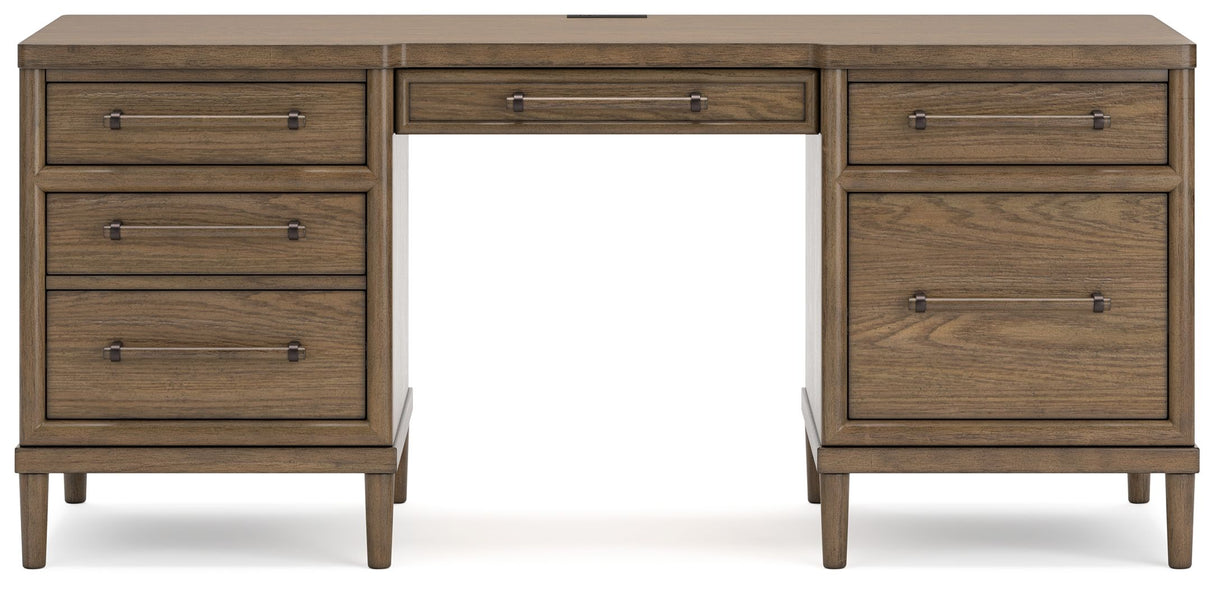 Roanhowe - Brown - Home Office Desk by Signature Design by Ashley® | Bel Furniture