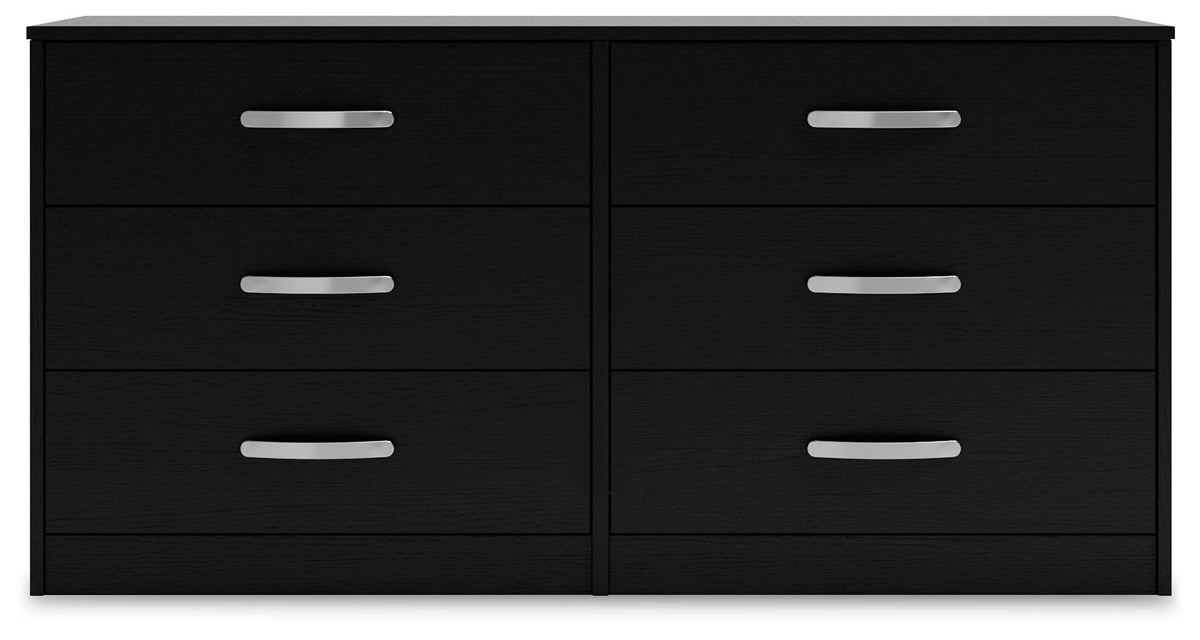 Finch - Six Drawer Dresser - Black