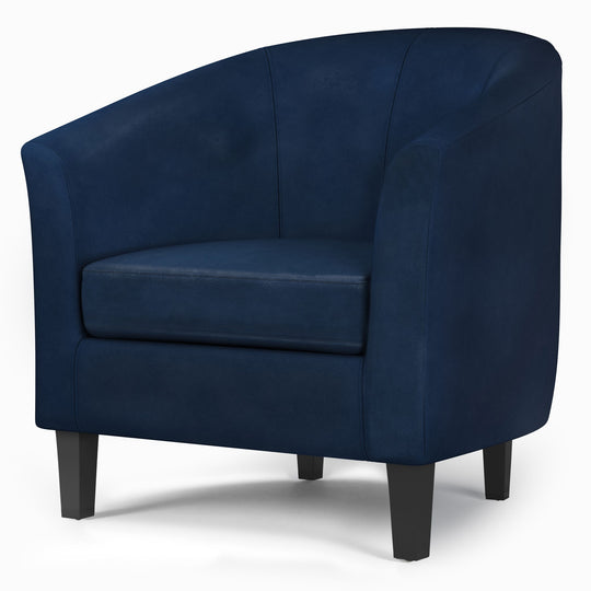 Austin - Transitional Tub Chair Blue by Simpli-Home | Bel Furniture