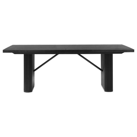 Catherine - Rectangular Wood Dining Table - Black by Coaster Fine Furniture | Bel Furniture