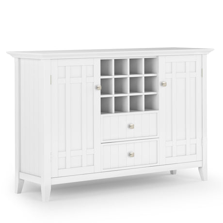 Bedford - Sideboard Buffet And Wine Rack White by Simpli-Home | Bel Furniture