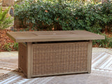 Laguna Heights - Rectangular Fire Pit Table - Beige