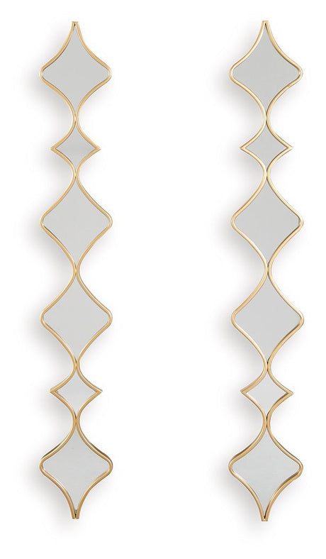 Harriswood - Gold Finish - Accent Mirror Set (Set of 2) by Signature Design by Ashley® | Bel Furniture