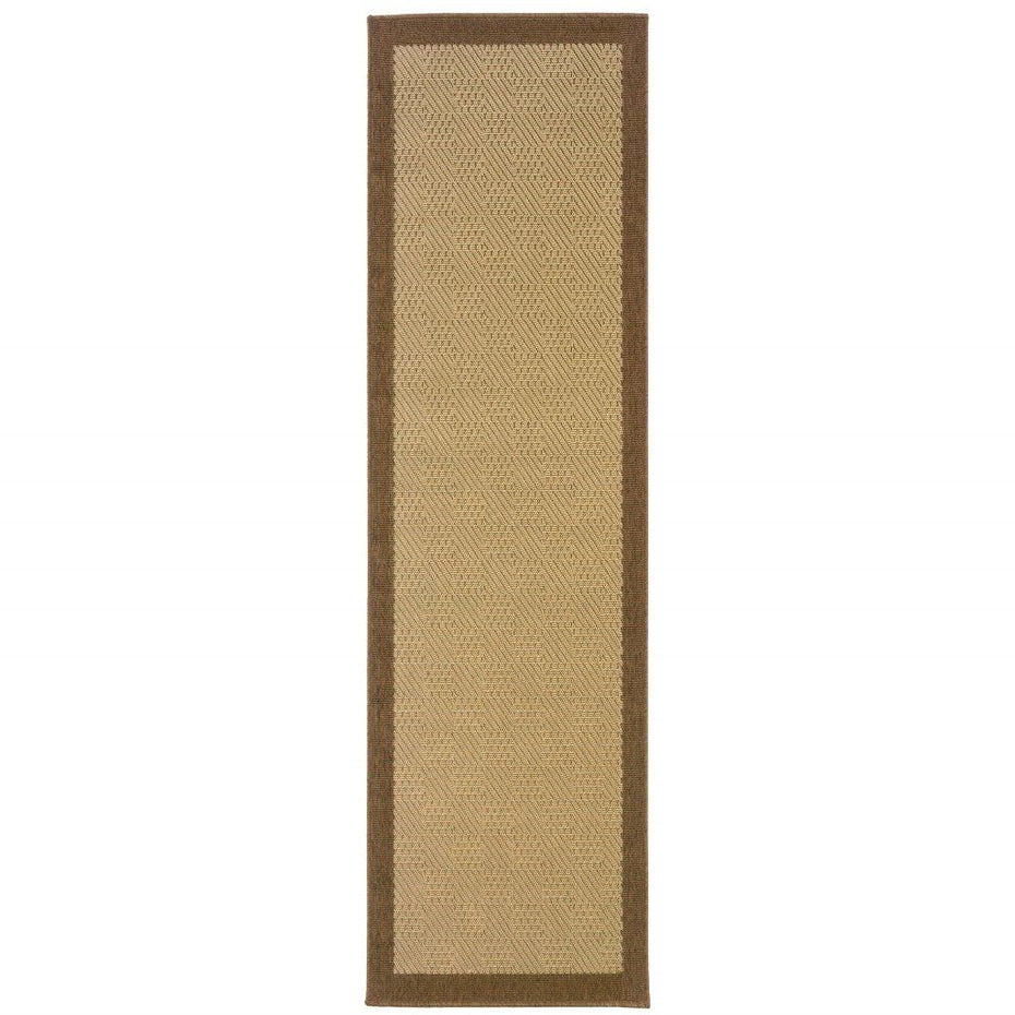 2' X 8' Outdoor / Indoor Area Rug - Beige