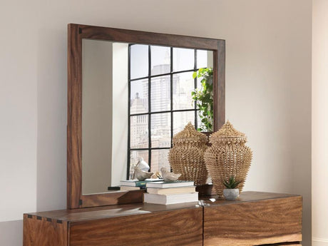 Winslow - Dresser Mirror - Smokey Walnut by CoasterElevations | Bel Furniture