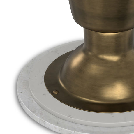 Leyla - Side Table - Antique Brass by Simpli-Home | Bel Furniture