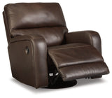 Emberla - Coffee - Swivel Glider Recliner by Signature Design by Ashley® | Bel Furniture