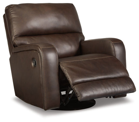Emberla - Coffee - Swivel Glider Recliner by Signature Design by Ashley® | Bel Furniture