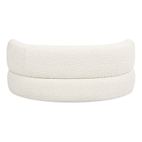 Shep - Curved Dog Sofa Bed Medium - Ivory White by Jennifer Taylor Home | Bel Furniture