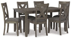 Caitbrook - RECT DRM Table Set (Set of 7) - Gray