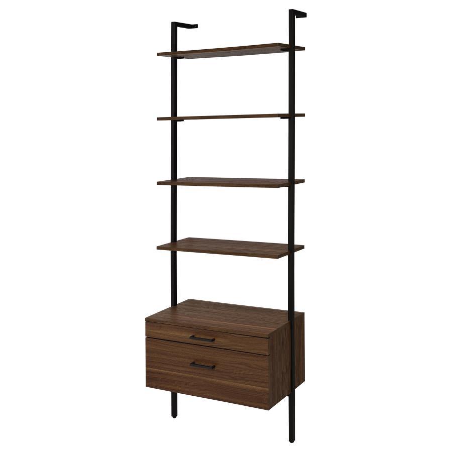 Owens - 3 Piece Wall Mounted Bookshelf Set - Walnut by Coaster Fine Furniture | Bel Furniture