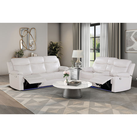 Blanche - Console Reclining Loveseat With LED Lights And Speakers - view 4