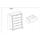 Callisie - Chest With 5 Drawers - Brown