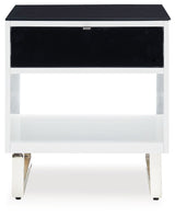 Gardoni - White / Black - Rectangular End Table by Signature Design by Ashley® | Bel Furniture
