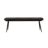 Misty - Leather Upholstered Dining Bench - Antique Espresso by CoasterEssence | Bel Furniture