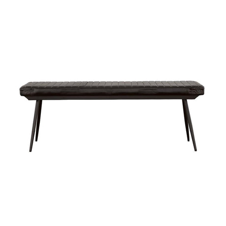 Misty - Leather Upholstered Dining Bench - Antique Espresso by CoasterEssence | Bel Furniture