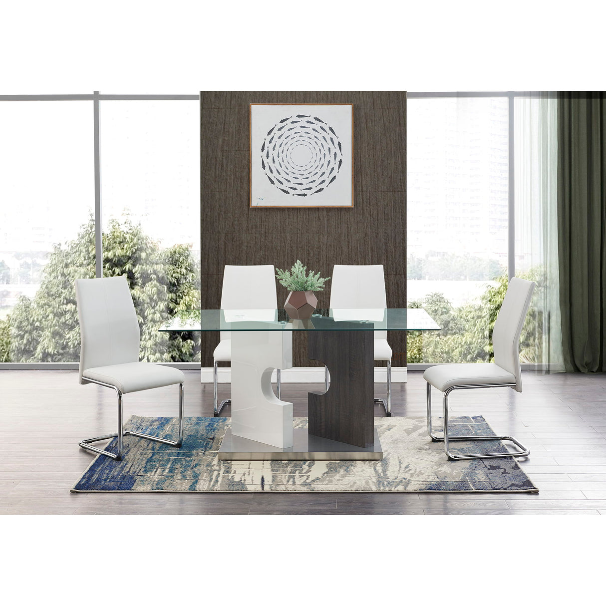 Iris - Dining Table - Gray