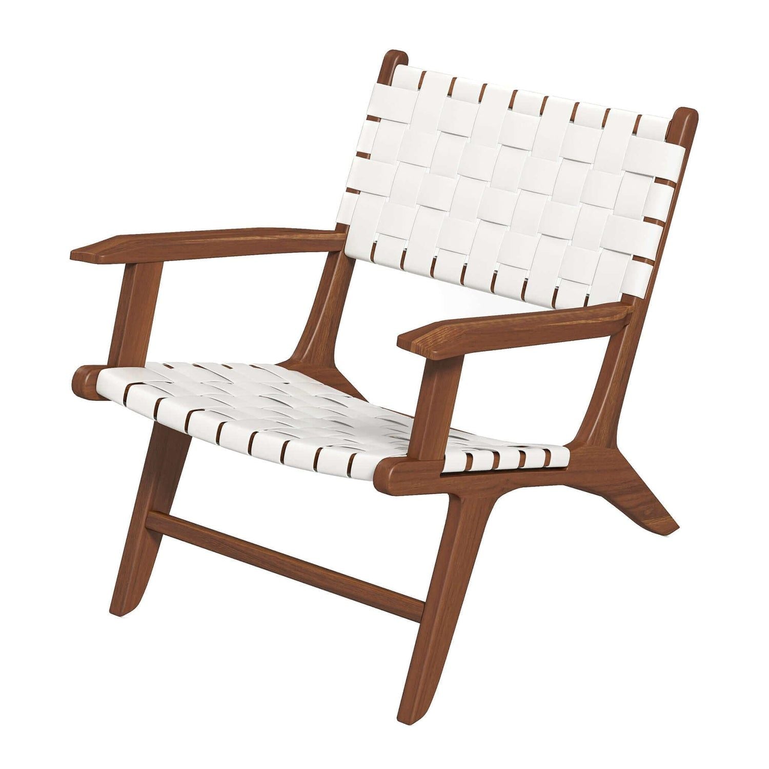 Melody - Strap Leather Teak Wood Lounge Chair