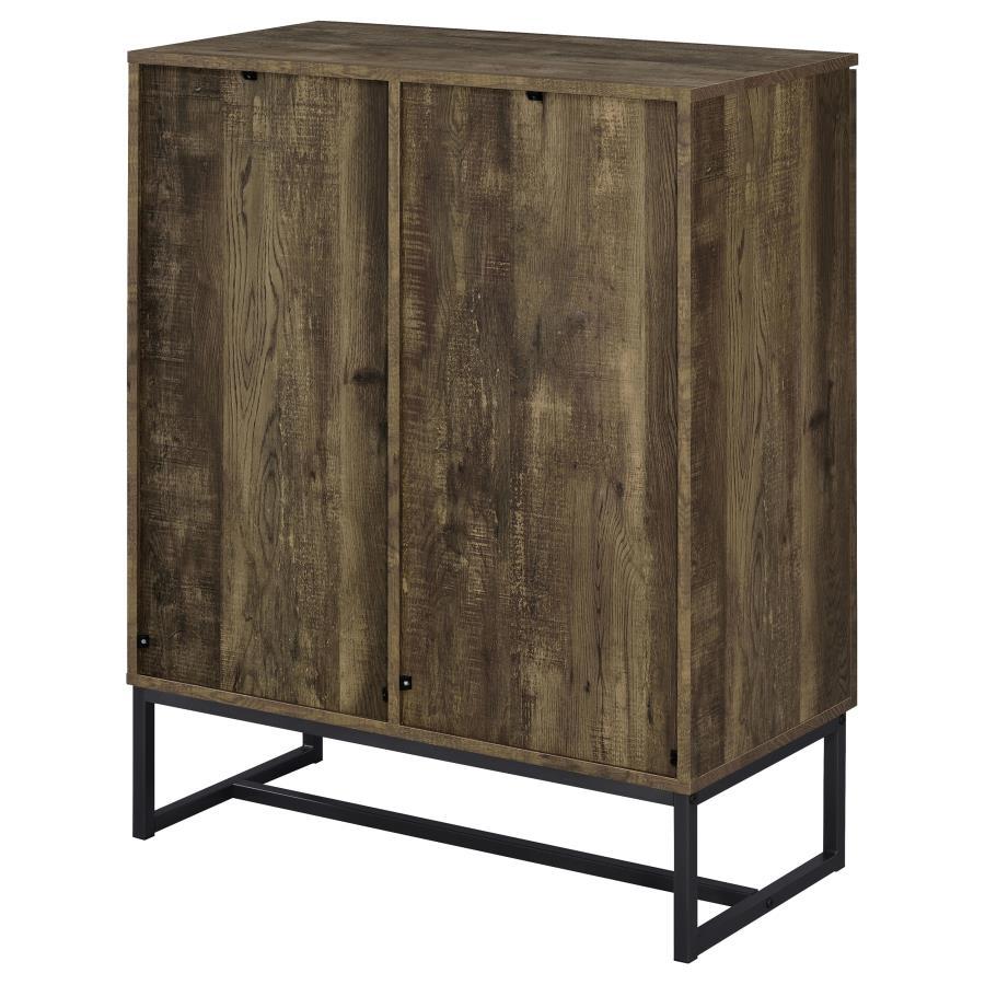 Carolyn - 2 Door Engineered Accent Wood Cabinet - Rustic Oak by CoasterEveryday | Bel Furniture