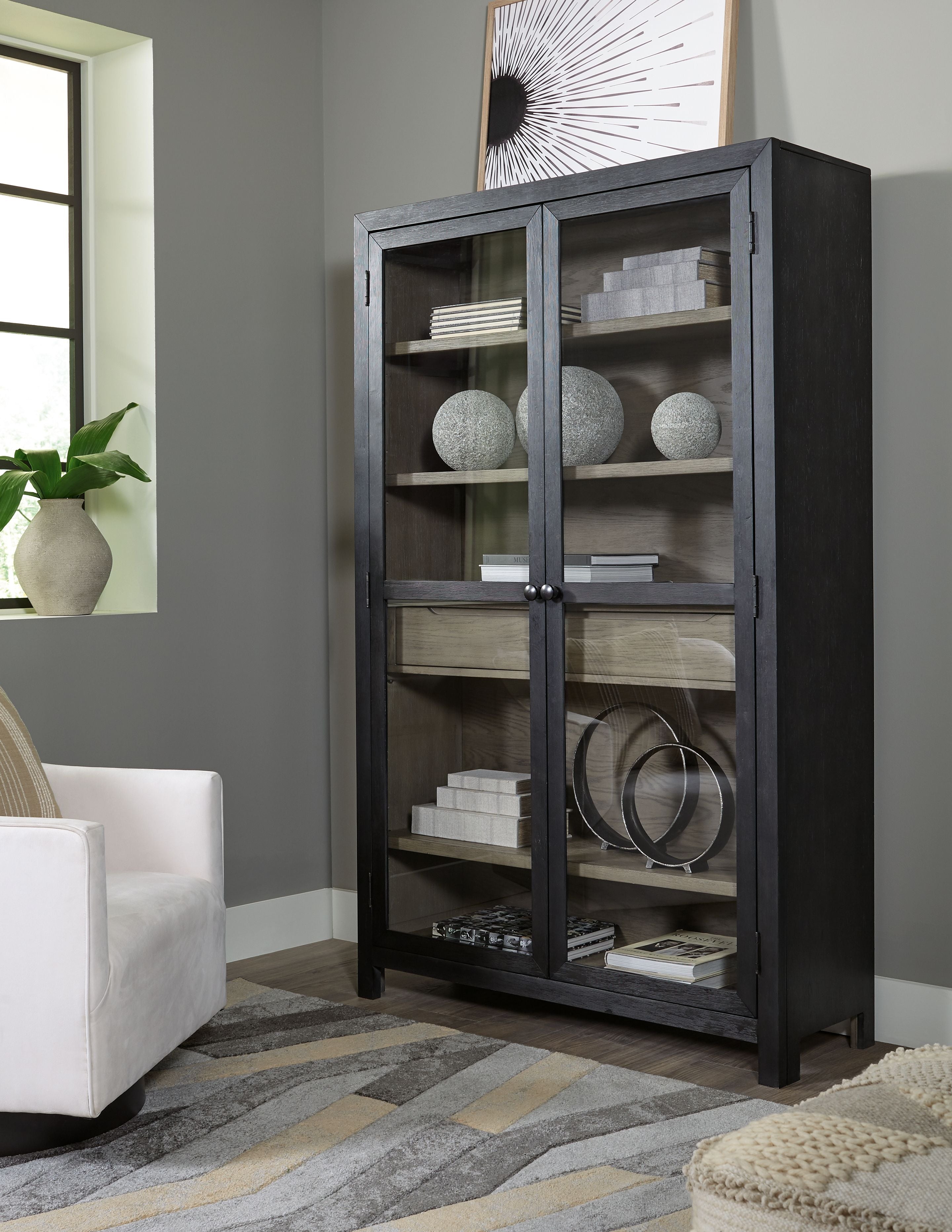 Signature Design By Ashley Lenston Accent Cabinet - Thumbnail 2