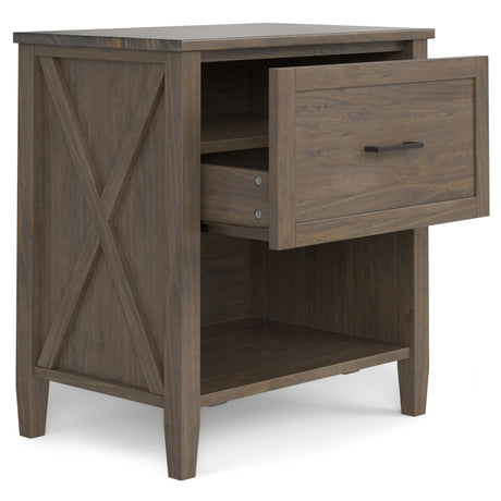 Ela - Bedside Table - Smoky Brown by Simpli-Home | Bel Furniture