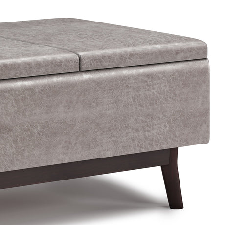 Owen - Tray Top Small Coffee Table Upholstered Storage Ottoman - view 5