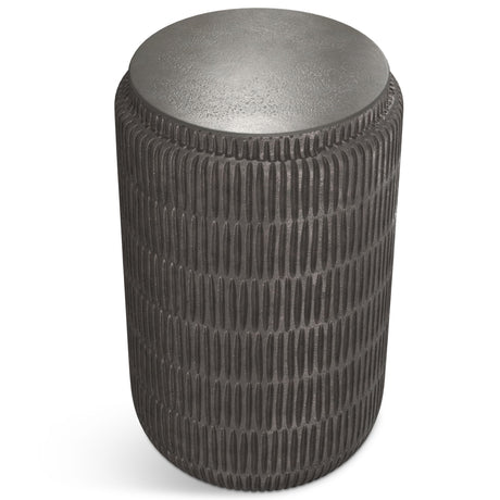 Juno - Cast Aluminum Side Table - Black by Simpli-Home | Bel Furniture