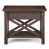 Kitchener - Narrow Side Table - Warm Walnut Brown by Simpli-Home | Bel Furniture