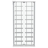 Montara - Tempered Glass Wine Storage LED Curio Cabinet - Chrome by Coaster Fine Furniture | Bel Furniture