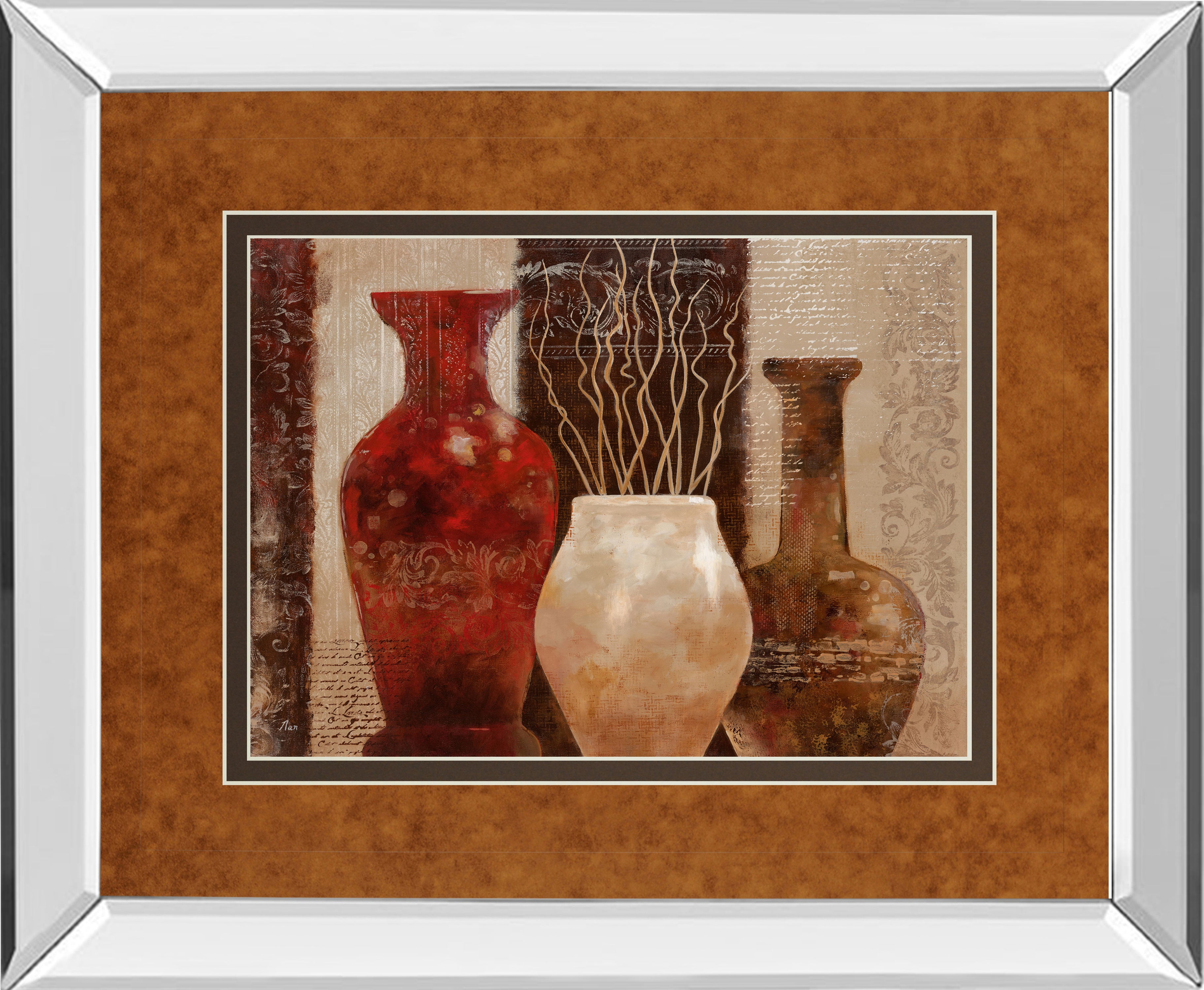 Mediterranean Style I By Nan Mirror - Framed Print Wall Art - Dark Brown