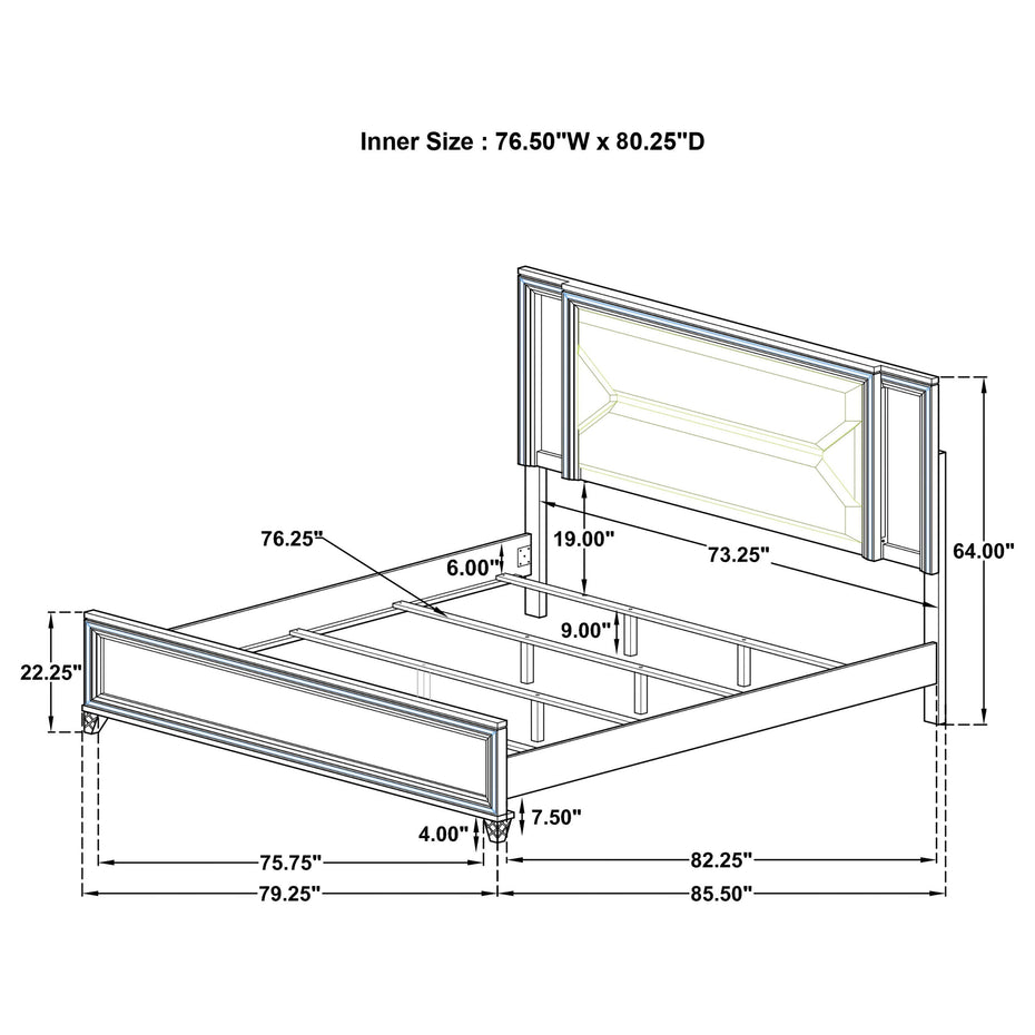 Marmore - Panel Bed LED Headboard